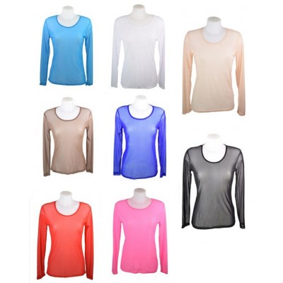 T-shirt, sous pull femme en voile transparente