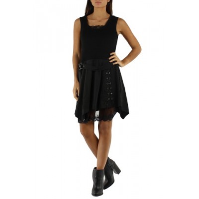 Robe noire dentelle en bas