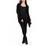 Gilet laine,couleur unie,noir