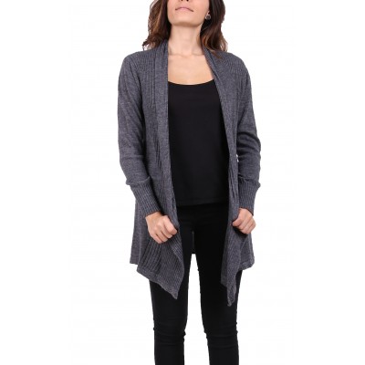 Gilet laine,couleur unie,noir