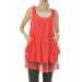 Tunique dentelle,2 en 1,Rouge