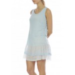 Fond de robe,tunique,couleur bleupastel