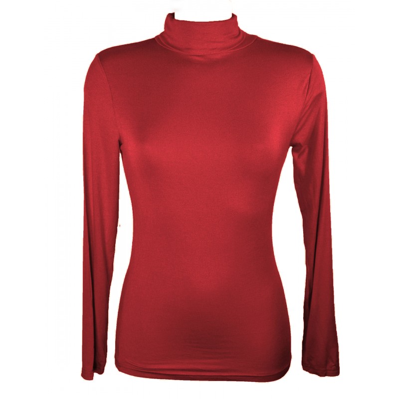 sous pull femme rouge