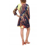 Robe imprimée, motif rayon soleil