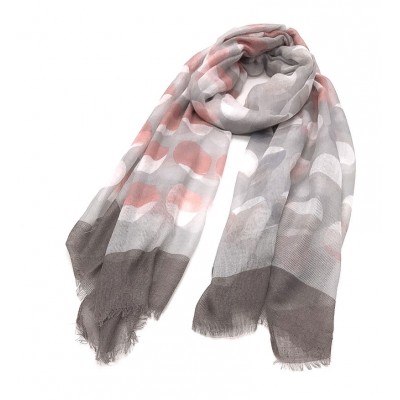 Foulard imprimée à petits pois, Gris