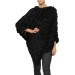 Poncho,cape en fourrure lapin