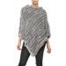 Poncho,cape en fourrure lapin,Gris