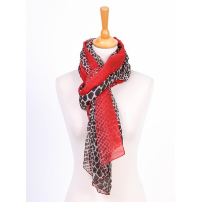 Foulard imprimée à petits pois,rouge