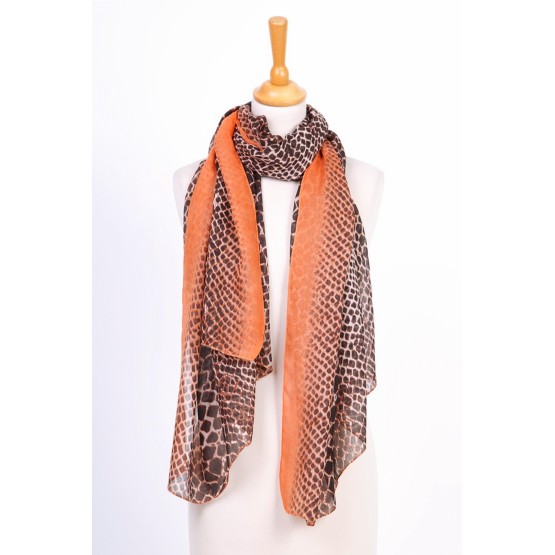 Foulard imprimée à petits pois,orange