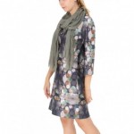 Robe imprimee,gris,tailles 38-44