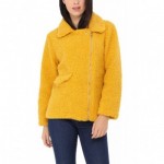 Manteau court moumoute jaune