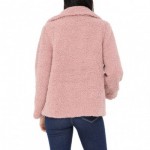 Manteau court moumoute rose