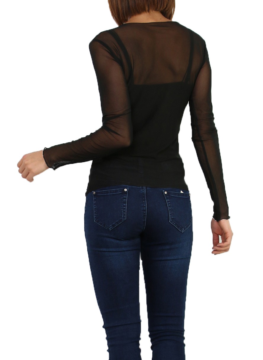 Sous pull transparent noir 2025