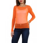 T-shirt, sous pull femme en voile transparente