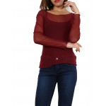 T-shirt, sous pull femme en voile transparente