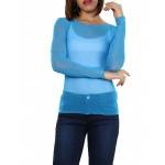 T-shirt, sous pull femme en voile transparente