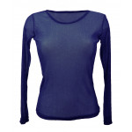 T-shirt, top en voile, brillant / pailleté