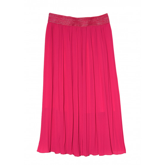 Jupe plisée, couleur Fushia