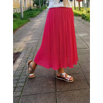 Jupe plisée, couleur Fushia
