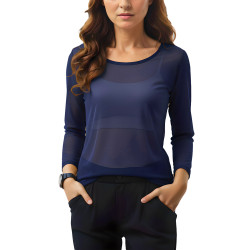 Top seconde peau manches longues Marin– taille unique