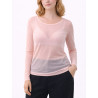 Top seconde peau manches longues Rose pale– taille unique