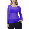 Top seconde peau manches longues Violet– taille unique