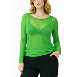 Top seconde peau manches longues vert– taille unique