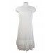 Fond de robe en voile mousseline, couleur Blanc